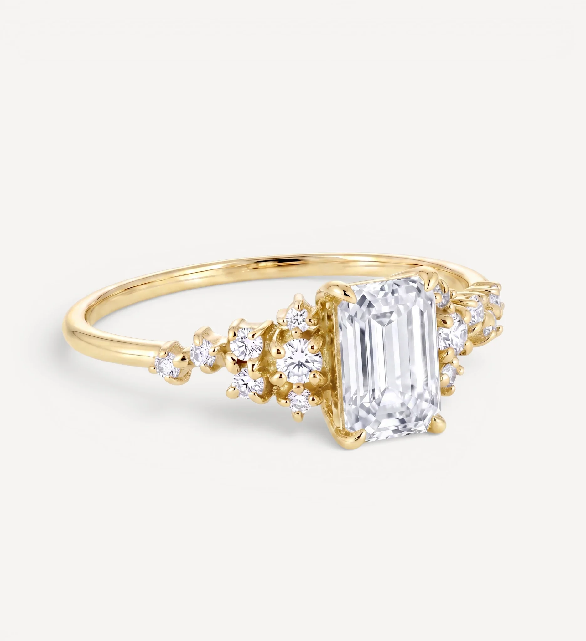 Selene ring | emerald diamond - Image 4