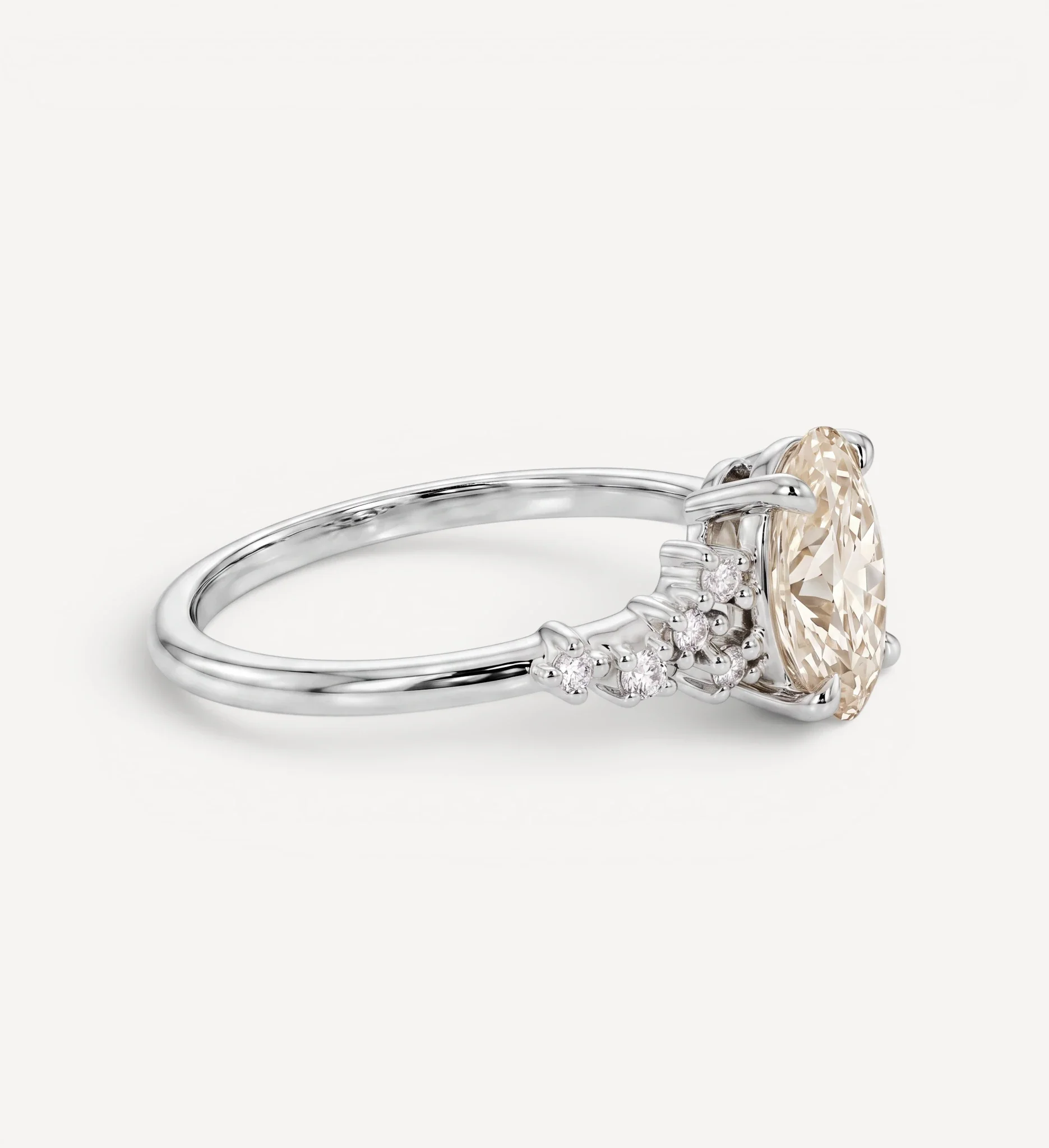 Sienna ring | oval champagne diamond - Image 8