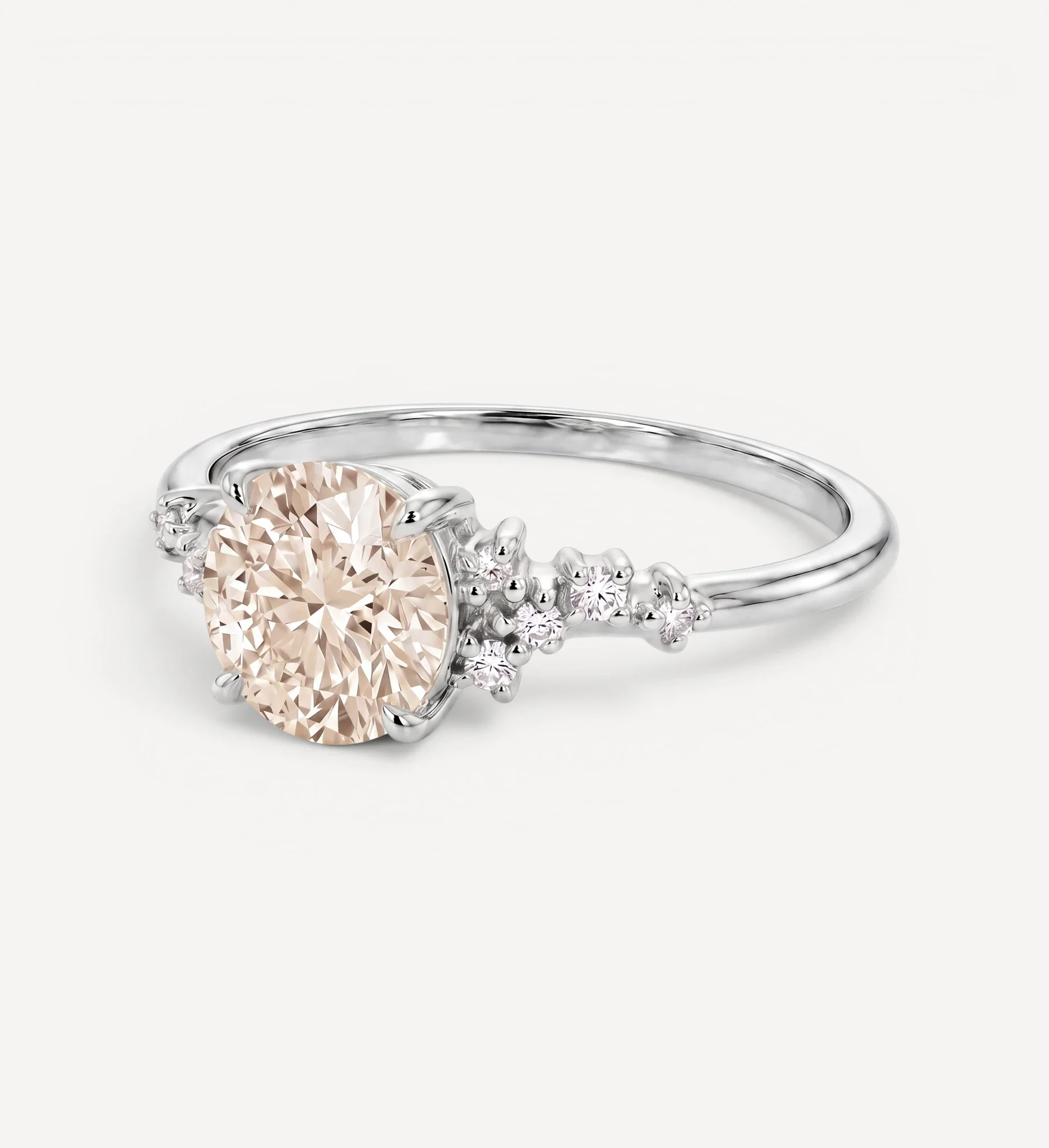 Sienna ring | round champagne diamond - Image 7