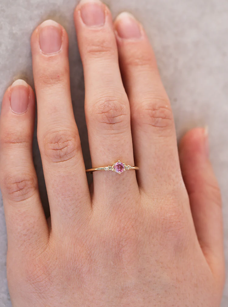 Thea | pink sapphire & diamonds - Image 4