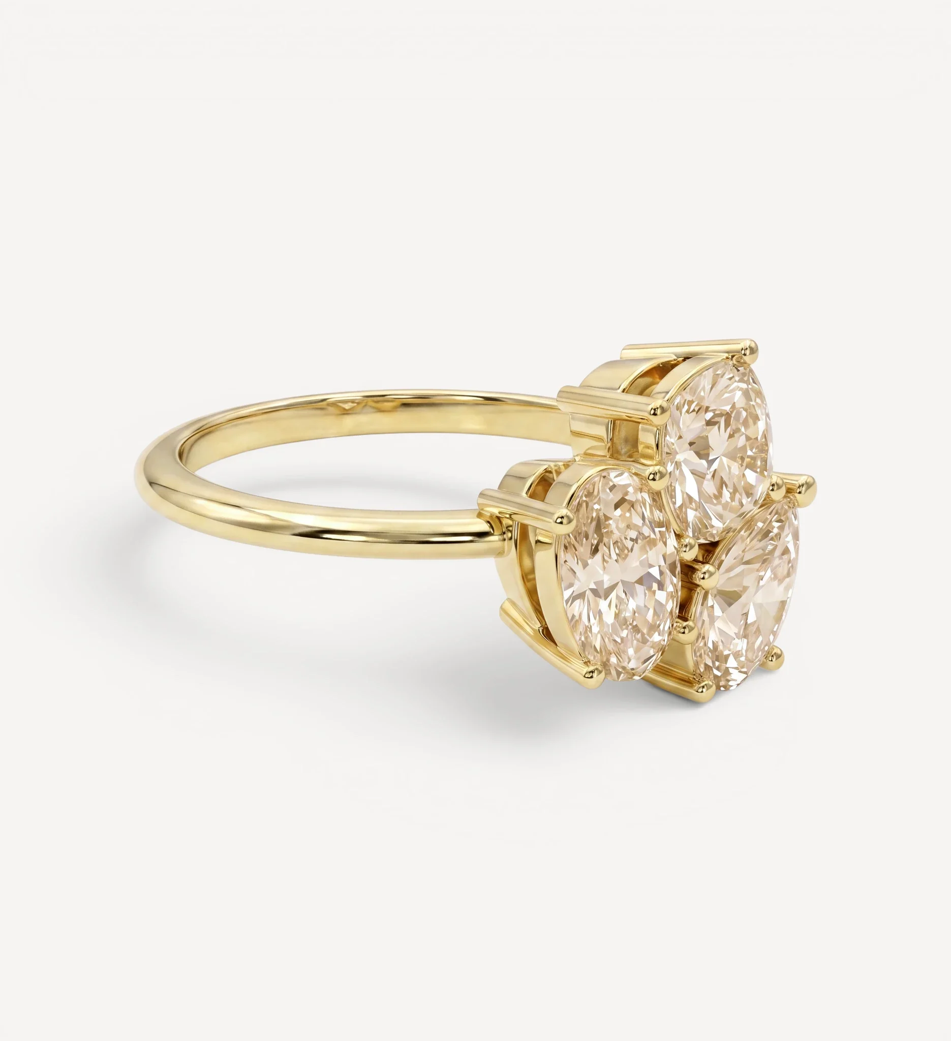Triolet ring | champagne diamond - Image 3
