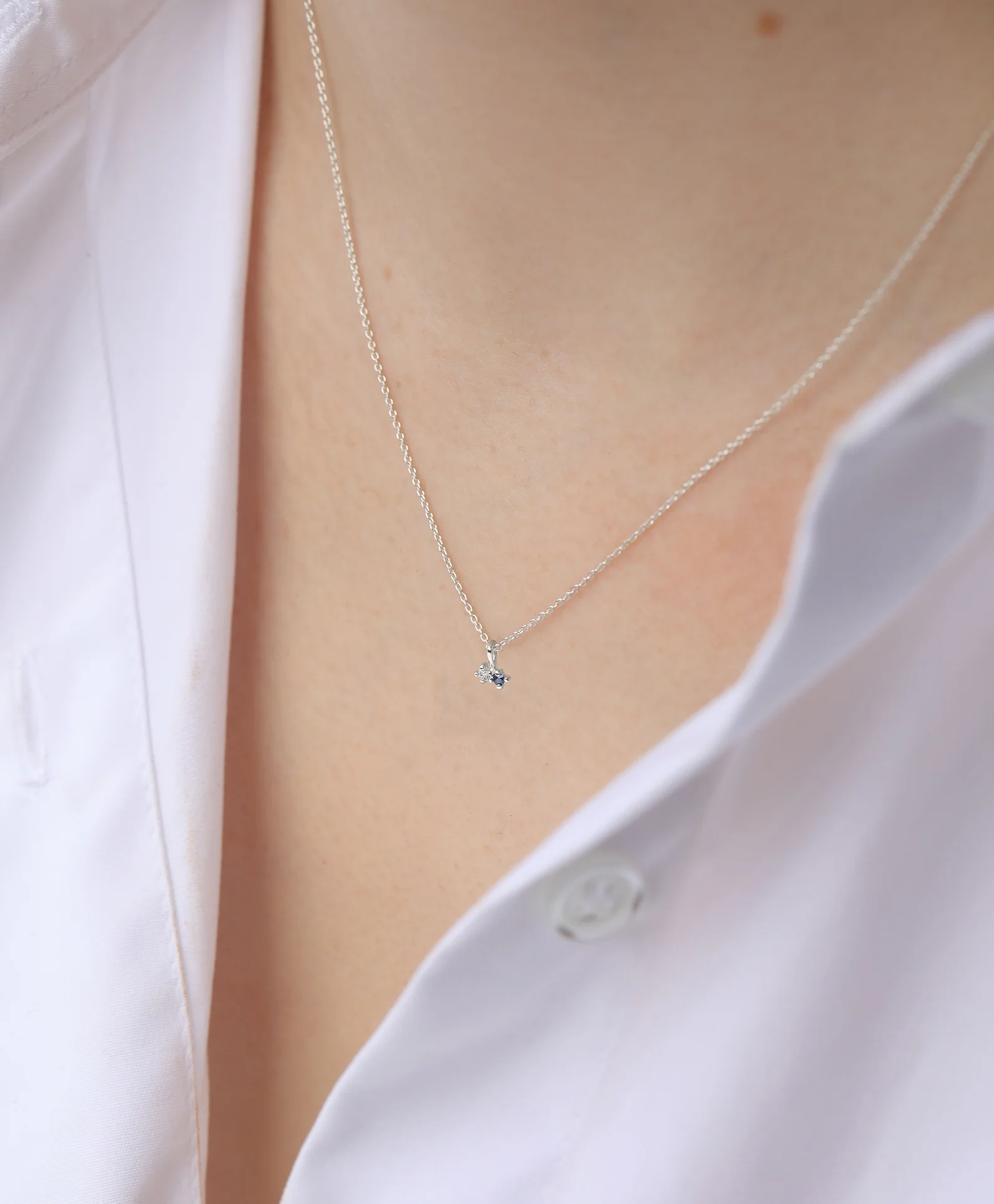 Twin Birthstone necklace - Image 3