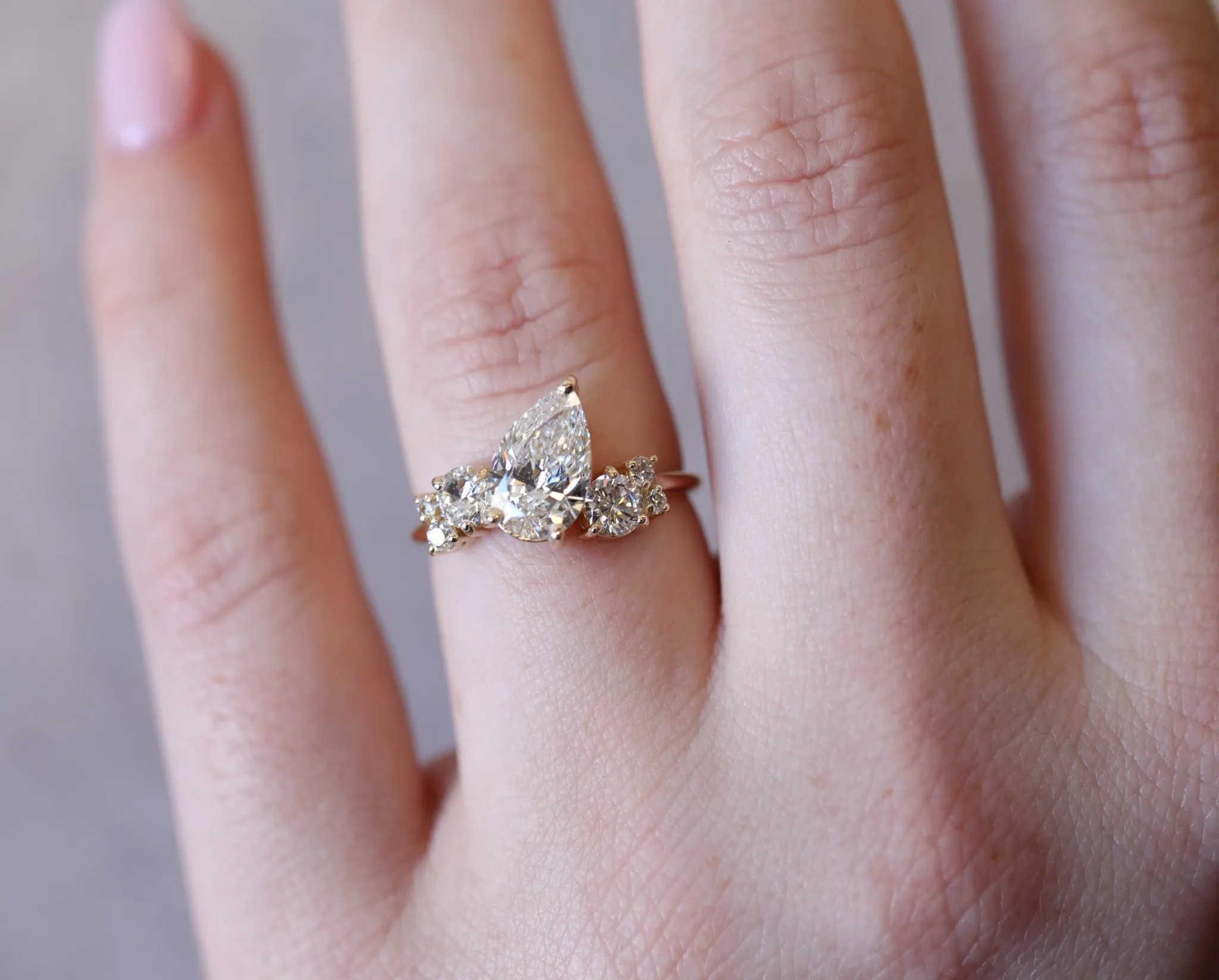 Winifred Diamond Cluster | Pear - Image 4