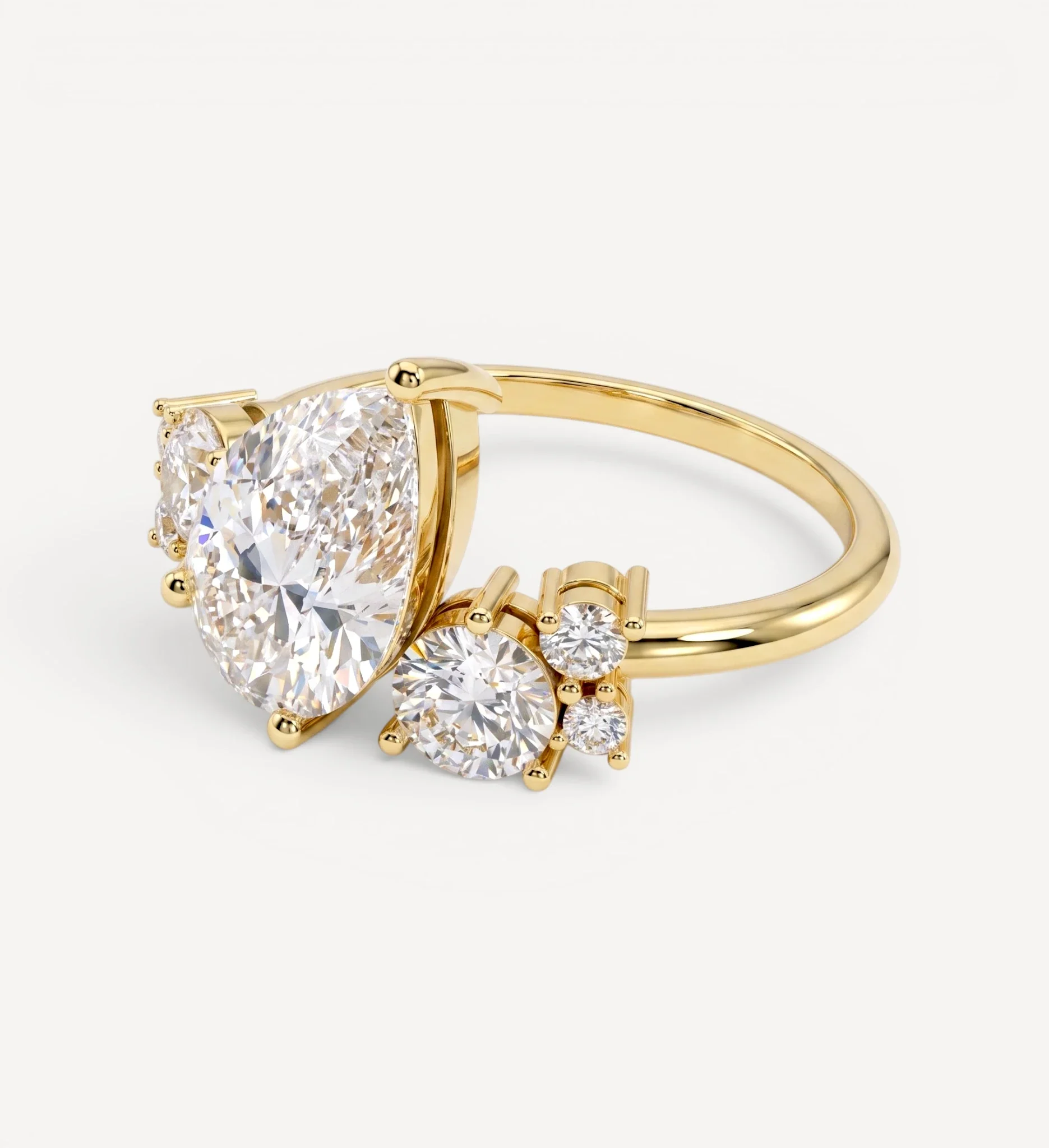 Winifred Diamond Cluster | Pear - Image 5